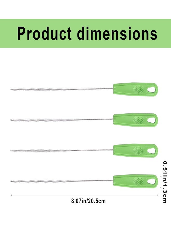 Penitue 4pcs Straw Cleaner Brushes, Ergonomic Handle Straw Cleaning Tool Set for Extra Long Reusable Straws Small Baby Bottles Tubes Water Bottle Pipe Traw Brush (Green) ﻿ - Image 2